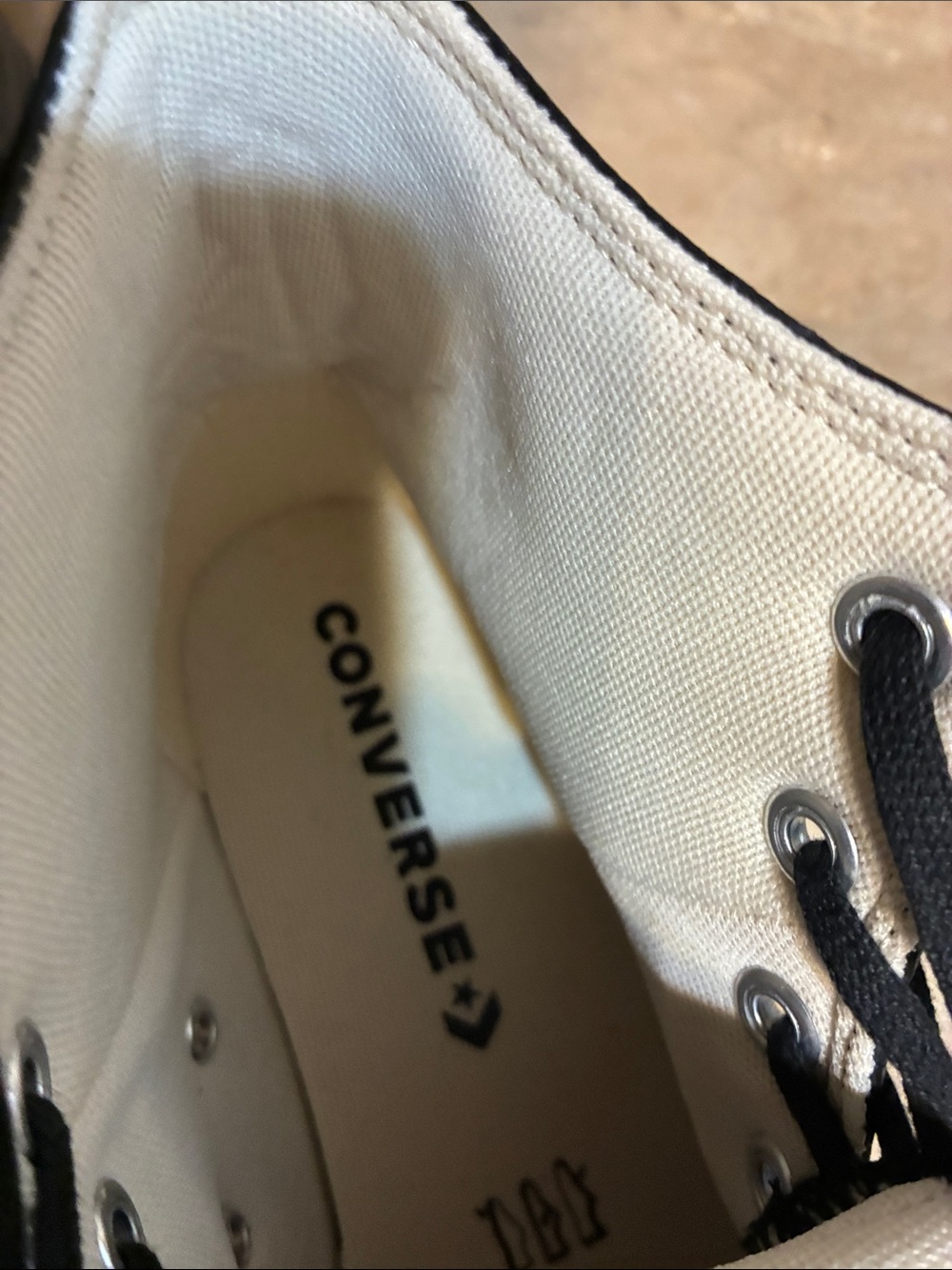 Converse Size 7.5 Black & White High-Top Platform Sneakers - Picture 8 of 11